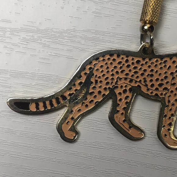 Y2k 2000s Gold Tone Jaguar Twist Lock Carabiner Keychain - Picture 4 of 7